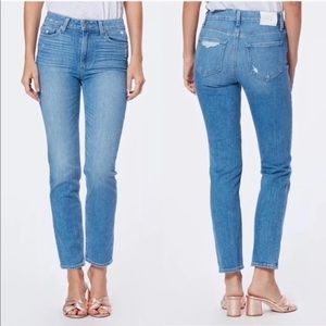 PAIGE Women's High Rise Jeans in Light Blue